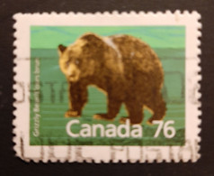 Canada 1989  USED  Sc1178c,   PERF. 13.1 X 13.1,  76c Grizzly Bear, - Usati