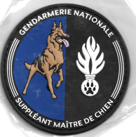 Ecusson  PVC GENDARMERIE NATIONALE SUPPLEANT MAITRE CHIEN - Police