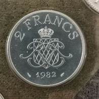 2 FRANCS 1982 MONACO FDC SCELLEE ISSUE DU COFFRET - 1960-2001 Nouveaux Francs
