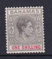 Bahamas: 1938/52   KGVI    SG155c    1/-     Grey-black & Bright Crimson   MH - 1859-1963 Crown Colony