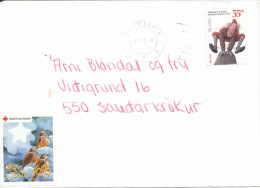 Iceland Cover Sent To Denmark Reykjavik 22-12-1999 Single Franked Christmas Stamp 1999 - Lettres & Documents