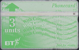UK - British Telecom L&G  BTD042 - 9th Issue Phonecard Definitive - 3 Units - 342B - BT Definitive
