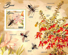 A9023 - LIBERIA - ERROR MISPERF Stamp Sheet - 2022  - INSECTS, - Abeilles