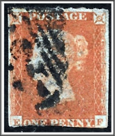 QV 1841 SG8 - 12 1d Red Hrd1 - Used Stamps