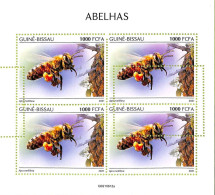 A7598 - GUINE BISSAU - ERROR MISPERF Stamp Sheet - 2021 - Insects, Honeyees - Abeilles