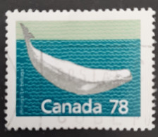 Canada 1990  USED  Sc1179b,   PERF. 13.1 X 13.1,  78c Beluga Whale - Oblitérés