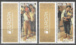 Malta 2014 Europa Cept WITH LABELS ! AVEC VIGNETTES Mi.no. 1848-49 MNH ** Postfr. Neuf - 2014