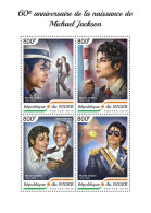  NIGER 2018 MNH  Michael Jackson  Michel Code: 5958-5961. Yvert&Tellier Code: 4805-4808 - Nigeria (1961-...)