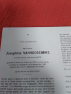 Doodsprentje Josephina Vanroosebeke / Hulste 29/1/1907 Lendelede 26/9/1993 ( Andre Ampe ) - Religion & Esotérisme