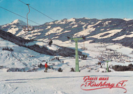 Autriche -- KRICHBERG In TIROL --- 1977--Gruss Aus Kirchberg --Vue Générale ( Ski,animée)  ...timbre...cachet - Kirchberg