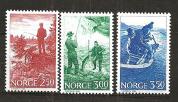 Norway 1984 Sport Fishing, Fishing In The Lake, Salmon Fishing  And Fishing In The Fjord Mi 899 - 901, MNH(**) - Ungebraucht