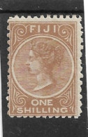 FIJI 1894 1s PALE BROWN  SG 65 PERF 11 X 10 LIGHTLY MOUNTED MINT Cat £75 - Fidschi-Inseln (...-1970)