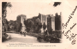 CPA LUSSAC LES CHATEAUX 86 Les Piles Du Pont De L'ancien Château Animée 1903 - Lussac Les Chateaux