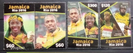 Jamaica 2016, Summer Olympic Games In Rio De Janeiro - Medal Winners, MNH Stamps Strip And Stamps Set - Jamaica (1962-...)