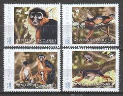 Guine Bissau - MNH Set WESTERN RED COLOBUS MONKEY - Apen