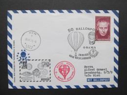 BRIEF Ballonpost Flugpost Vöcklabruck Salzburg 1973 Ach //// P3369 - Balloon Covers