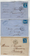 TB 4634 - 1865 - 3 Lettres De PARIS Pour M. PANNETIER, Pharmacien à COMMENTRY ( Allier ) - 1849-1876: Klassieke Periode