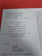 Doodsprentje Alois De Kerf / Sint Niklaas 2/9/1907 - 7/12/1993 ( Rosalia Colman ) - Religion & Esotérisme