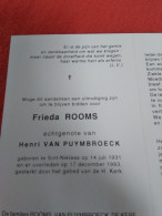 Doodsprentje Frieda Rooms / Sint Niklaas 14/7/1931 - 17/12/1993 ( Henri Van Puymbroeck ) - Religion & Esotérisme