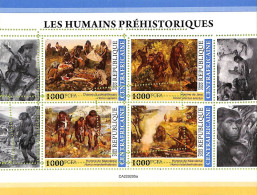 A7415 - CENTRAFRICAINE - ERROR MISPERF Stamp Sheet - 2022 - Prehistoric People - Prehistorie