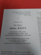 Doodsprentje Alfons Basyn / Kemzeke 6/6/1908 Sint Niklaas 26/12/1993 - Religion & Esotérisme