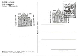 VATICANO - 1978 Fontane (fontana Del Sacramento) Su Cartolina Postale CP £.130 Con Annullo Fdc (basilica) - 165 - Cristianismo