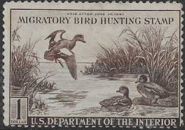 US RW9 Used Duck Stamp From 1942 - Duck Stamps