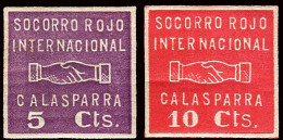 Murcia - Guerra Civil - Em. Local Republicana - Calasparra - Allepuz ** 8+10 - "Socorro Rojo" - Vignetten Van De Burgeroorlog