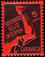 Murcia - Guerra Civil - Em. Local Republicana - Caravaca - Allepuz ** 2 - "Socorro Rojo" - Vignette Della Guerra Civile
