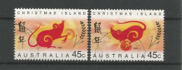 Christmas Island 1996 Year Of The Rat Y.T. 423/424 (0) - Christmas Island