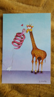 CPM GIRAFE  DESSIN ILLUSTRATEUR B MARTIN QUEL RESSORT SERPENT DECOREVE 242 B - Giraffes