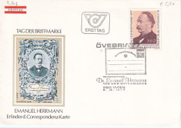 A-Wien 1977. ÖVEBRIA '77, Dr. Emanuel Herrmann, Tag Der Briefmarke (2.702) - Briefe U. Dokumente