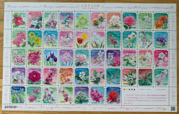 Japan 2006-2010, Flowers, MNH Sheetlet - Unused Stamps