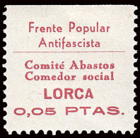 Murcia - Guerra Civil - Em. Local Republicano - Lorca - Allepuz ** 27 - "5cts. Frente Popular" - Spanish Civil War Labels