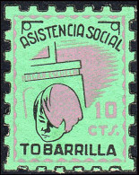 Murcia - Guerra Civil - Em. Local Republicano - Tobarrilla - Allepuz * 1 - 10cts. Asistencia Social" - Verschlussmarken Bürgerkrieg