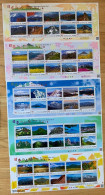 Japan 2011-2015, Japanese Mountains, Five MNH Sheetlets - Nuevos