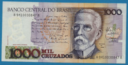 BRASIL 1000 Cruzados ND (1987 & 1988) # A941003...A P# 213b Joaquim Maria Machado De Assis - Brasil