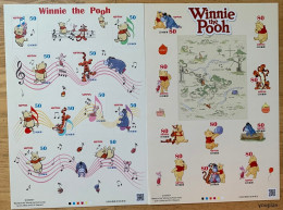 Japan 2013, Winnie The Pooh, Two MNH Unusual Sheetlets - Ungebraucht
