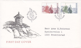 Norway Ersttags Brief Premier Jour Lettre FDC Cover 1976 Olav Dunn Schriftsteller Writer Complete Set - FDC