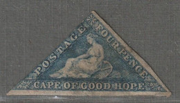 CAP De Bonne Espérance - N°4 Obl (1853) 2p Bleu - Kaap De Goede Hoop (1853-1904)