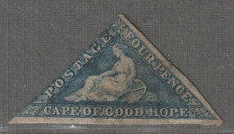 CAP De Bonne Espérance - N°4 Obl (1853) 2p Bleu - Cape Of Good Hope (1853-1904)