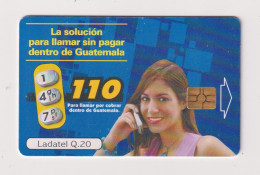 GUATEMALA - 110 Woman On Phone Chip Phonecard - Guatemala