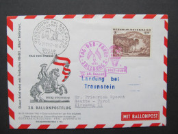BRIEF Ballonpost Flugpost Salzburg 1962 /// P3403 - Globos