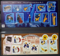 Japan 2019, Musical Instruments, Two MNH Unusual Sheetlets - Nuevos