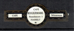 CAFE SCHUERMANS - BOOMKENSSTR. 1 - HASSELT - Bagues De Cigares