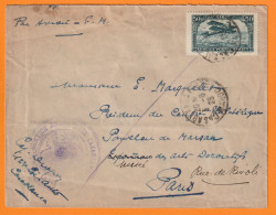1925 - Précurseur Avion Ligne Latécoère France-Maroc - Enveloppe Avion En FM De Casablanca Vers Paris - Affrt 50 C Seul - Poste Aérienne