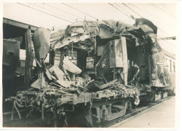 Photo Meurisse Années 1930,L Accident De Chemin De Fer D'Etampes, Format 13/18 - Trenes