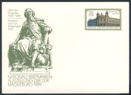 DDR Germany 1989 Karte Card Carte - Otto Von Guericke (1602-1686) - Luftdruck Mit Den Magdeburger Halbkugeln / Hemispher - Fysica