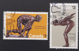 Canada 1975  USED  Sc656 -657,  1$ And 2$ Olympic Sculptures - Used Stamps