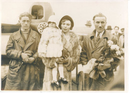 Photo Meurisse Années 1930,les Aviateurs Permangle Et Lalouette Au Bourget, Format 13/18 - Aviazione